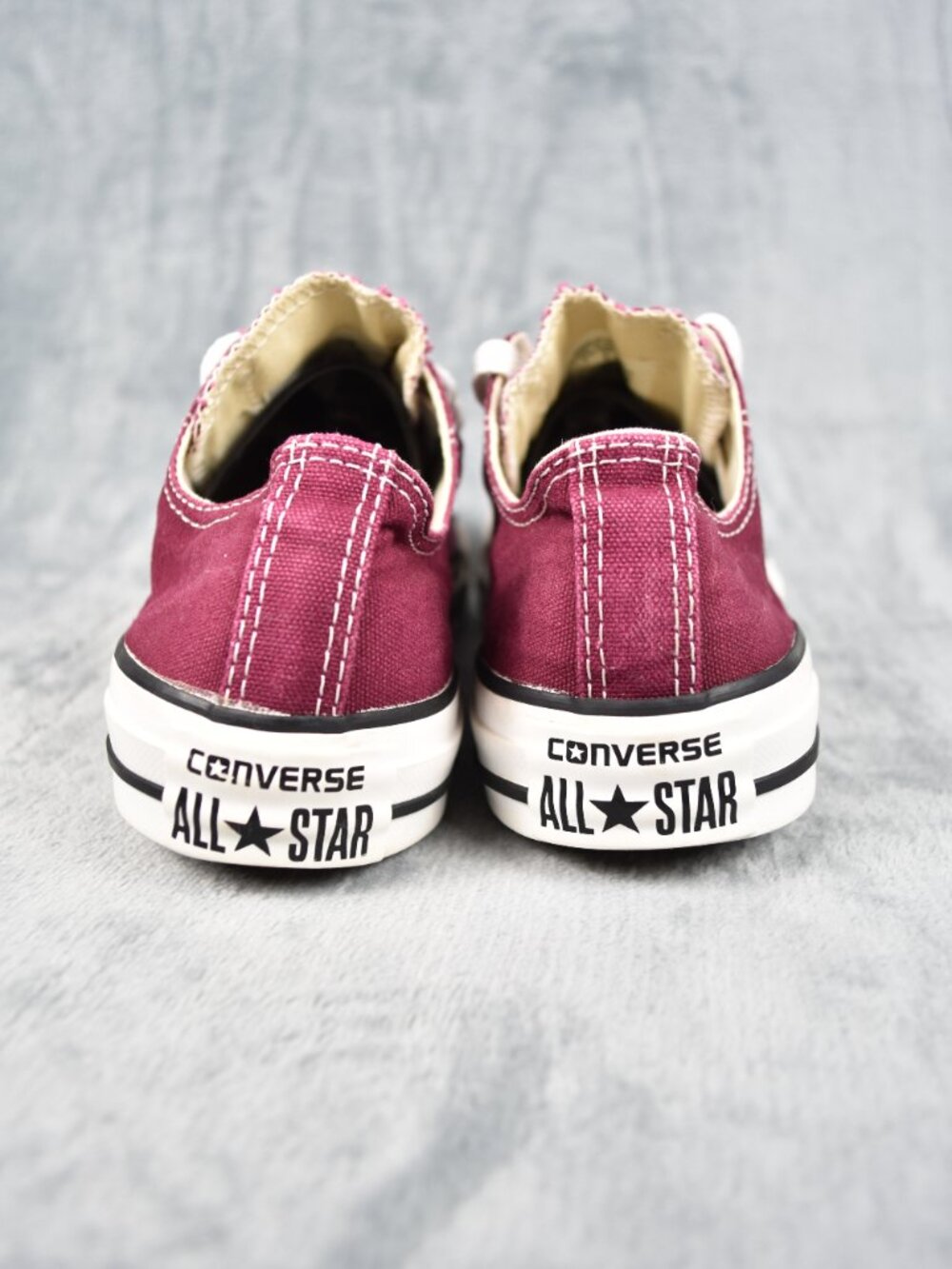 Converse Chuck Taylor All Star Burgundy Low Top Skate Shoes Women Size 7 - Picture 5 of 9